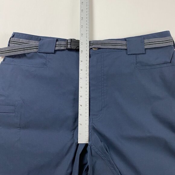 Duluth Trading Co Belted Shorts Mens XL Blue Nylon Spandex Elastic Waist - Picture 8 of 11